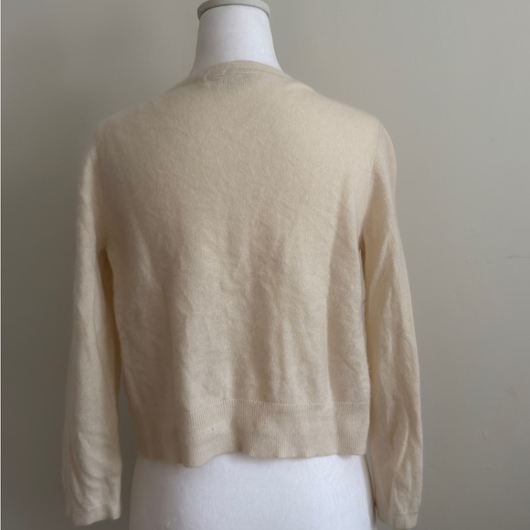 Boden 100% Cashmere Cream Cardigan Sweater Size X-Small - Picture 4 of 9